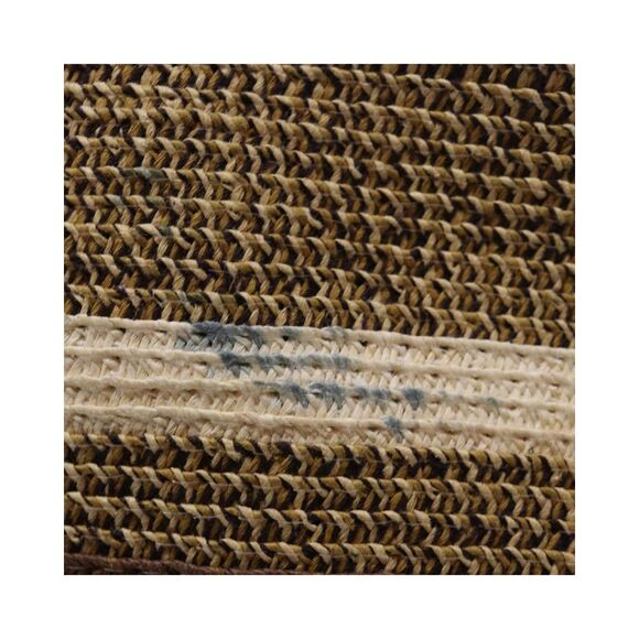 Pre Loved BURBERRY Striped Straw Tote Bag Womens Brown - Picture 4 of 8